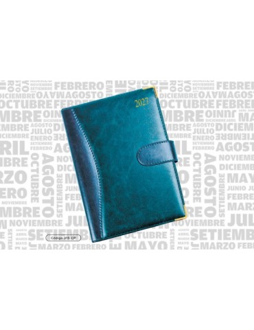AGENDA DIA  A DIA CON TAPA COSIDA CON BOTON IMANTADO